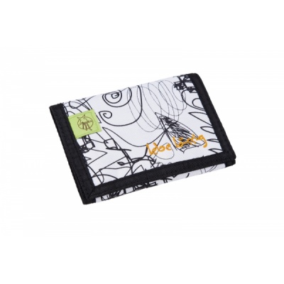 Lassig 4Teens Wallet White with Black Doodles RRP £8.99 CLEARANCE XL £5.99